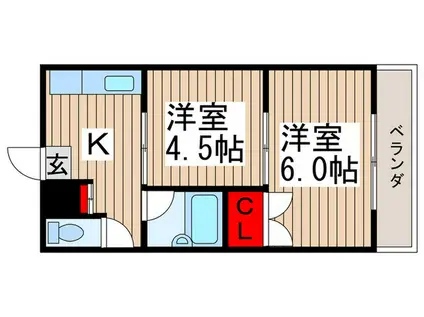 KODAガーデン(2K/3階)の間取り写真