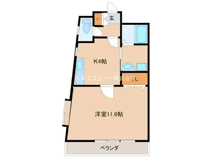シャトレNAKAMURA(1K/2階)の間取り写真