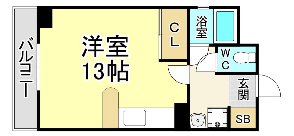 マーサハイツIII(ワンルーム/3階)の間取り写真
