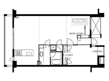 レジディア北新宿(1LDK/3階)の間取り写真