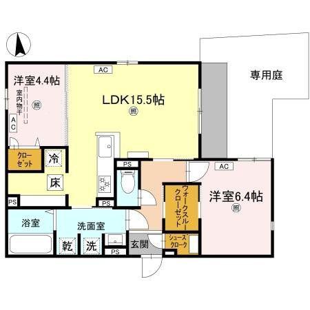クラシスト千里丘上(2LDK/3階)の間取り写真
