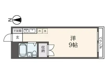 メゾン宝来(ワンルーム/2階)の間取り写真