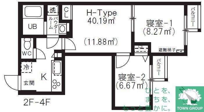 BRICK RESIDENCE 目黒本町(3K/3階)の間取り写真