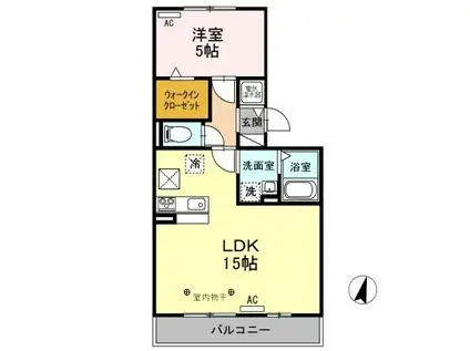 ロイヤルタウン松崎(1LDK/3階)の間取り写真