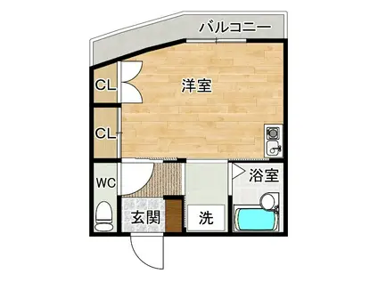 メディケアビル(ワンルーム/4階)の間取り写真