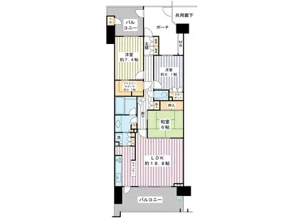 セレナヴィータ新浦安B棟(3LDK/5階)の間取り写真