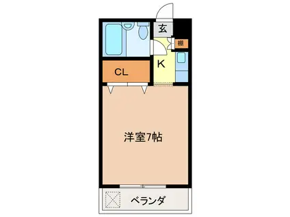 LESPOIR -レスポワール-(1K/3階)の間取り写真