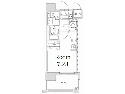 エンクレスト天神GLEE(ワンルーム/4階)の間取り写真