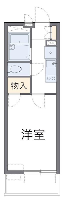 ゼルコヴァ(1K/1階)の間取り写真
