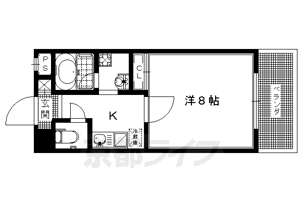 PRIZEVII(1K/1階)の間取り写真