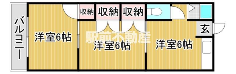 シティコーポ堤(2DK/3階)の間取り写真