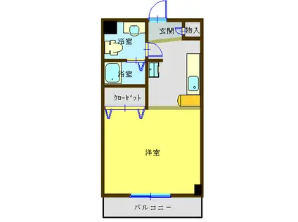 第3トマトビル(1K/2階)の間取り写真