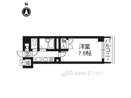 アーバンツリーグランシャリオ(1K/2階)の間取り写真