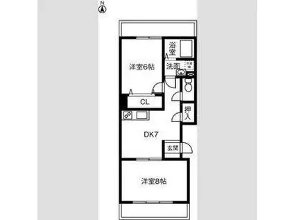メゾン・サーブル(2LDK/4階)の間取り写真