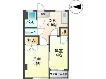 さくらいビル(2DK/2階)の間取り写真