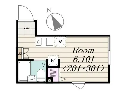 デュオメゾン中野通(ワンルーム/2階)の間取り写真