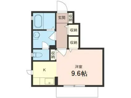 ピーコック前原(ワンルーム/1階)の間取り写真