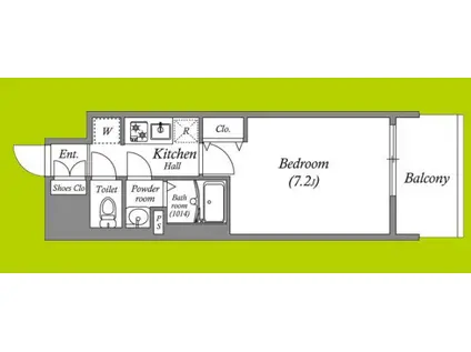 アドバンス大阪アネラ(1K/10階)の間取り写真