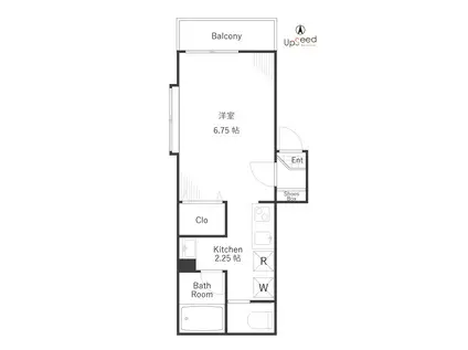 DEFI(ワンルーム/1階)の間取り写真
