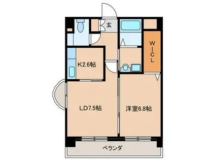アスティオスみやび(1LDK/3階)の間取り写真