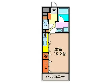 アクアライブラ(ワンルーム/4階)の間取り写真