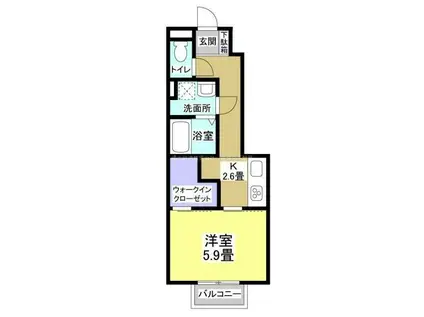セジュールAYA(1K/1階)の間取り写真