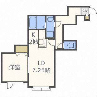 クベーラ(1LDK/2階)の間取り写真