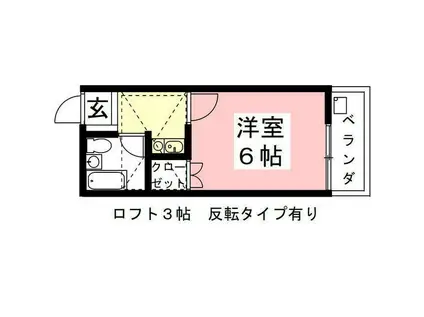 ブルースクエア(1K/2階)の間取り写真