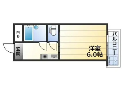 ハイツ中路2(1K/5階)の間取り写真