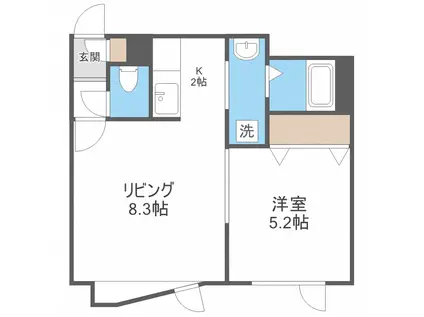 プレシャス5番館(1LDK/2階)の間取り写真