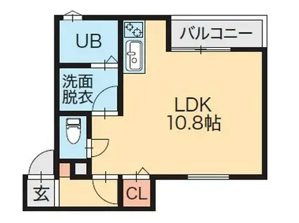 LCOLLECTION営所通(ワンルーム/2階)の間取り写真