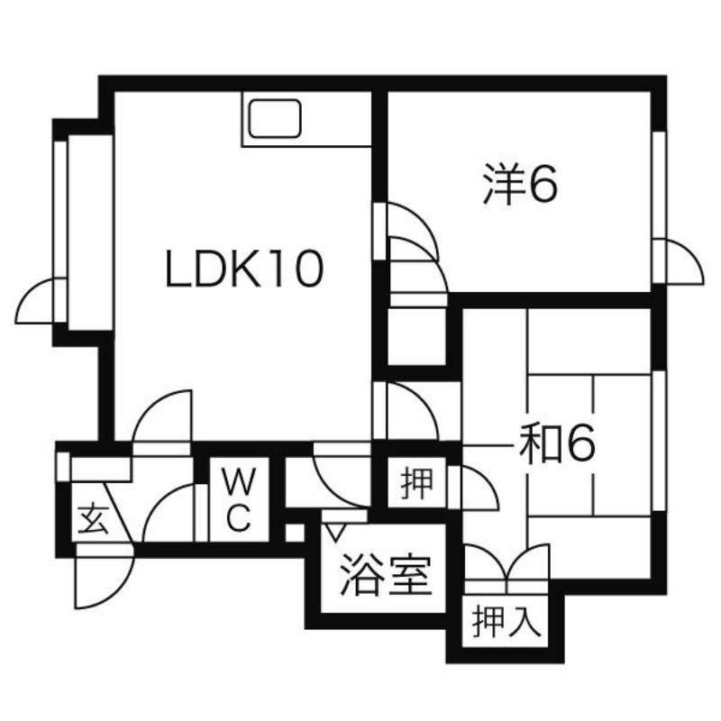 ベジタブルハウス(2LDK/2階)の間取り写真