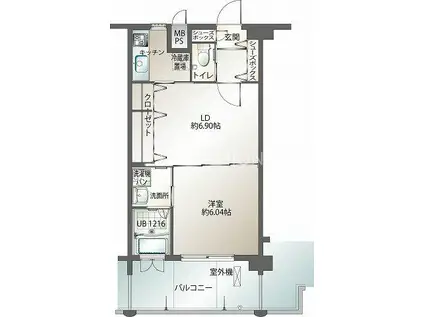 エンクレスト御供所(2K/12階)の間取り写真