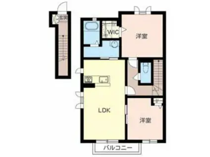 シャーメゾン幸B棟(2LDK/2階)の間取り写真