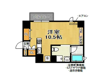 フロンティアゲート淀川(ワンルーム/9階)の間取り写真