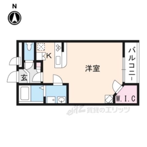 レオパレス南生駒(ワンルーム/1階)の間取り写真
