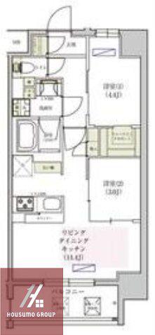 アーバネックス東梅田(2LDK/10階)の間取り写真