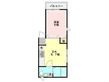 コート・リオ(1DK/1階)の間取り写真