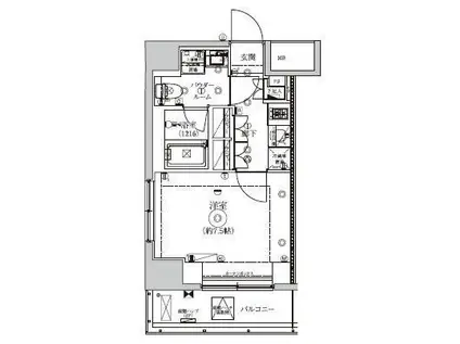 セジョリ駒込西ヶ原(1K/2階)の間取り写真