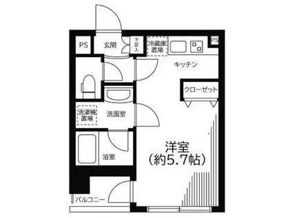 インシティ浜松町(ワンルーム/4階)の間取り写真