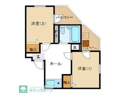 ミングルAP.高島平一番館(2K/2階)の間取り写真