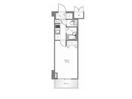 ガラ・ステージ森下(1K/5階)の間取り写真