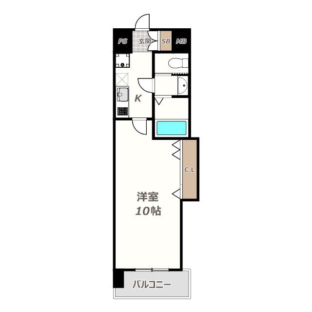 LUXE天王寺(1K/11階)の間取り写真