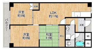 コートSU(3LDK/2階)の間取り写真