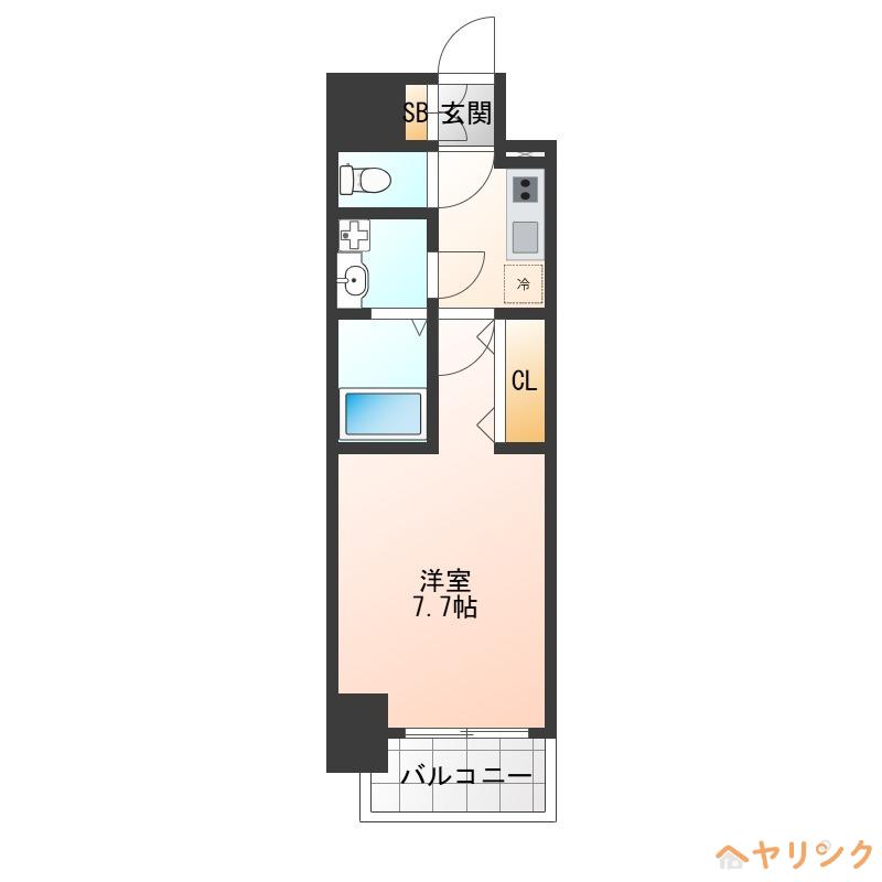 S-RESIDENCE庄内通駅前CURERE(ワンルーム/12階)の間取り写真
