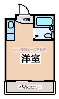 小阪CTハウス(1K/6階)の間取り写真