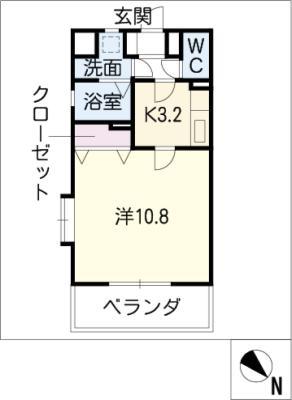 セントラルアベニュー(1K/5階)の間取り写真