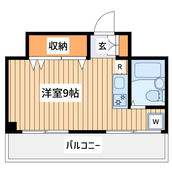 ラ・レジダンス・ド・鷺沼(ワンルーム/2階)の間取り写真