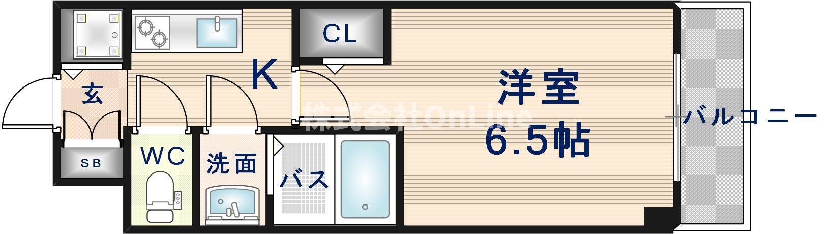 S-RESIDENCE布施AVENTRA(1K/9階)の間取り写真