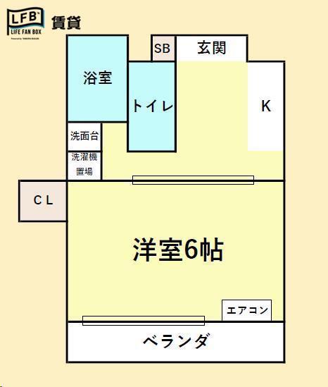 メゾンドライズ(1K/2階)の間取り写真